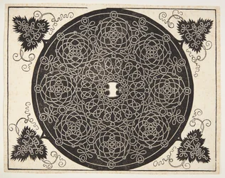 Motif de cordon entrelacé avec bouclier festonné