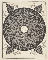 Motif de cordon entrelacé avec médaillon blanc