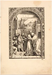 Joachim et Sainte Anne se Rencontrent à la Porte Dorée, de La Vie de la Vierge