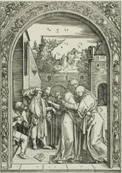 Joachim et Sainte Anne se rencontrent à la Porte Dorée, de La Vie de la Vierge
