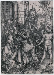 Le portement de croix du Christ, feuille 7 de la série « La Grande Passion »