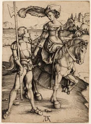Dame à cheval et Landsknecht