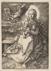 Madone couronnée par un ange
