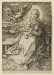 Madone couronnée par un ange