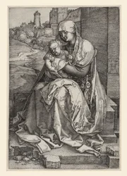 Marie assise avec l