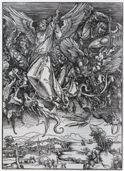 Le combat de Michel contre le dragon, figure X, planche 12 de la série « L