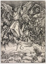 Révélation de Saint Jean : Saint Michel combattant le dragon, 1511