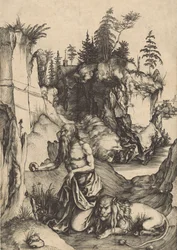 Saint Jérôme pénitent dans le désert, c. 1496