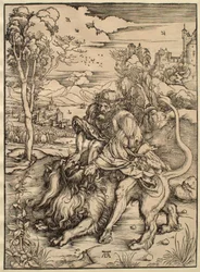 Samson combattant le lion