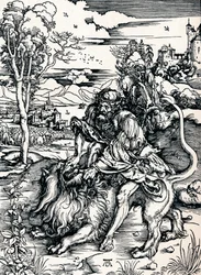 Samson déchirant le lion, 1497