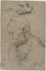Homme endormi et étude d