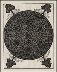 Sixième nœud, 7 petits systèmes de nœuds aux centres noirs, vers 1506