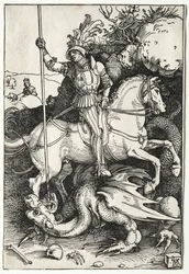 Saint Georges tuant le dragon, 1500s