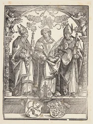 Saint Étienne avec deux autres saints