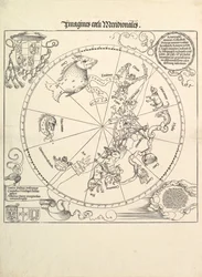 Le globe céleste - Hémisphère sud, 1515
