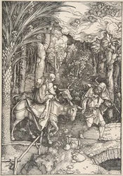 La Fuite en Égypte, de La Vie de la Vierge, Édition latine, 1511