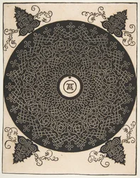 Le Quatrième Nœud. Rondel entrelacé avec un médaillon rond en son centre, après 1528