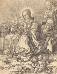 La Sainte Famille sur un banc herbeux, 1526