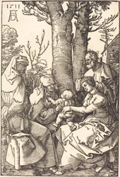 La Sainte Famille avec Joachim et Anne sous un arbre