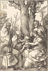 La Sainte Famille avec Joachim et Anne sous un arbre