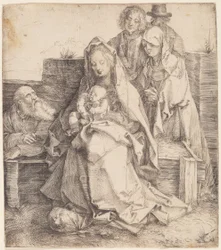 La Sainte Famille avec Saint Jean, la Madeleine et Nicodème