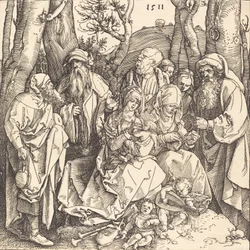 La Sainte Famille avec deux anges musiciens, 1511