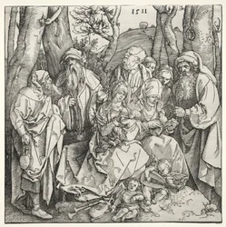 La Sainte Famille avec deux anges musiciens, 1511