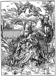 La Sainte Famille avec les trois lièvres, 1497, 1936