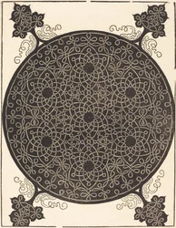 Le sixième nœud combinant sept petits systèmes de nœuds aux centres noirs, probablement 1506-1507.