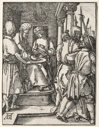 La Petite Passion : Pilate se lavant les mains, 1509-1511