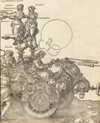 Le Char Triomphal de Maximilien I Le Grand Char Triomphal [plaque 2 de 8], édition latine de 1523