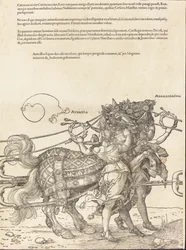 Le Char triomphal de Maximilien Ier Le Grand Char triomphal [plaque 7 de 8], 1523 éd. latine