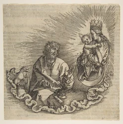 La Vierge apparaissant à Saint Jean, Frontispice de l