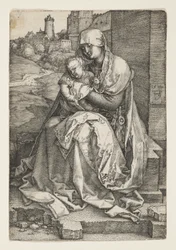 La Vierge assise près d