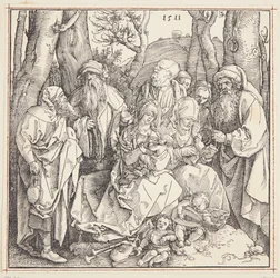 La sainte parenté avec des anges