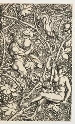 Deux dessins pour tapisserie avec famille de satyres