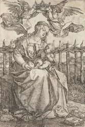 Vierge Marie couronnée par deux anges