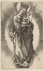 Vierge sur le croissant avec sceptre et couronne étoilée, 1516