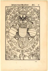 Armoiries de Maximilien Ier en tant que roi des Romains [recto] ; armoiries de Florian Waldauf (Waldauff) de Waldenstein [verso]