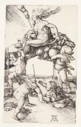 Sorcière chevauchant à l