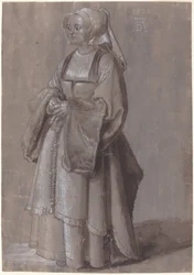 Jeune femme en robe néerlandaise