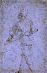 Un homme avec une rame, c.1520-21