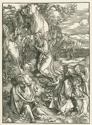 Agonie dans le jardin - Le Christ sur le mont des Oliviers, vers 1496-97 (gravure sur bois)