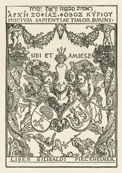 Ex-libris de Willibald Pirckheimer, vers 1502 (gravure sur bois)