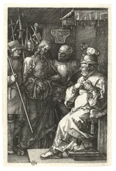 Le Christ devant Caïphe, 1512 (gravure au burin sur cuivre)