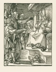 Le Christ devant Caïphe, vers 1508-09 (gravure sur bois)