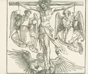 Le Christ en croix avec trois anges, vers 1513 (gravure sur bois)