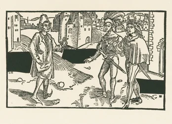 Davus, Pamphilus et Charinus, vers 1492-93 (gravure sur bois)