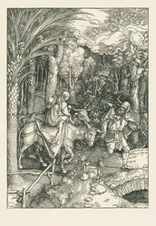 Fuite en Égypte, vers 1504 (gravure sur bois)