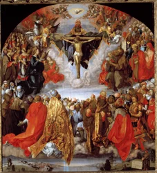 Dieu, Jésus-Christ et la colombe du Saint-Esprit (retable de Tous les Saints)